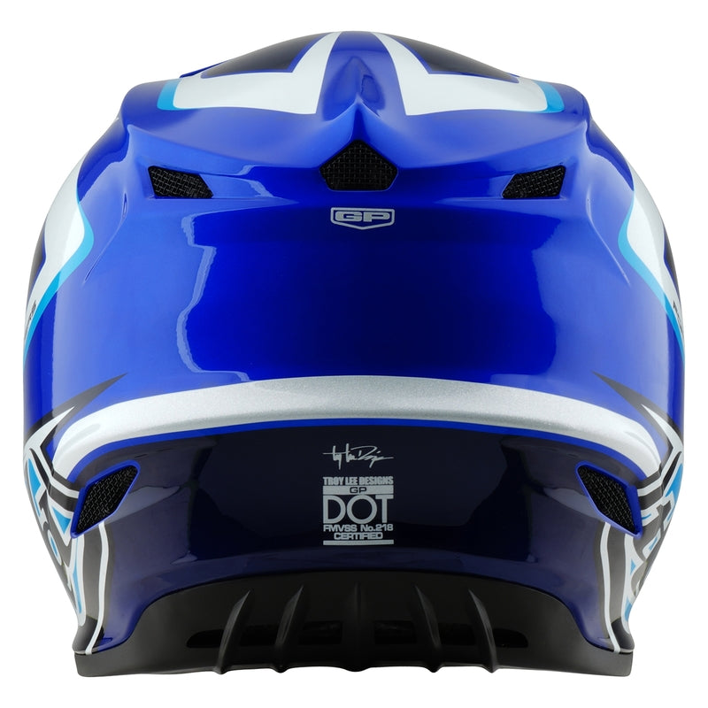 TROY LEE DESIGNS GP Shutter Kindermaat helm - Blauw/Wit