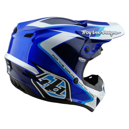 TROY LEE DESIGNS GP Shutter Kindermaat helm - Blauw/Wit