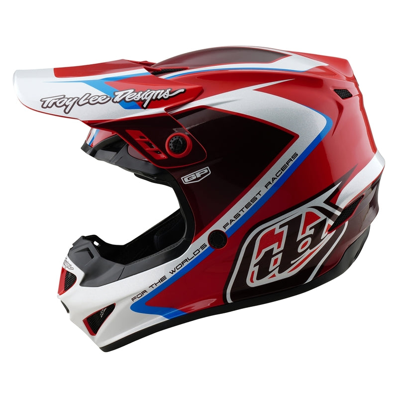 TROY LEE DESIGNS GP Shutter Kindermaat helm - Blauw/Wit