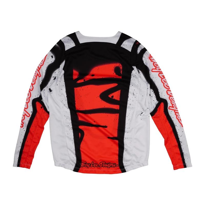 TROY LEE DESIGNS GP Pro Membrane Kindermaat jersey - Wit/Neon rood