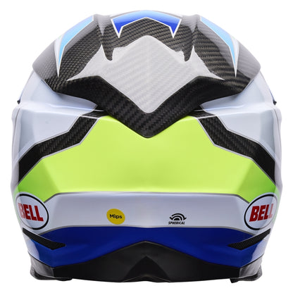 BELL Moto-10 Spherical Helmet - Grid White/Blue