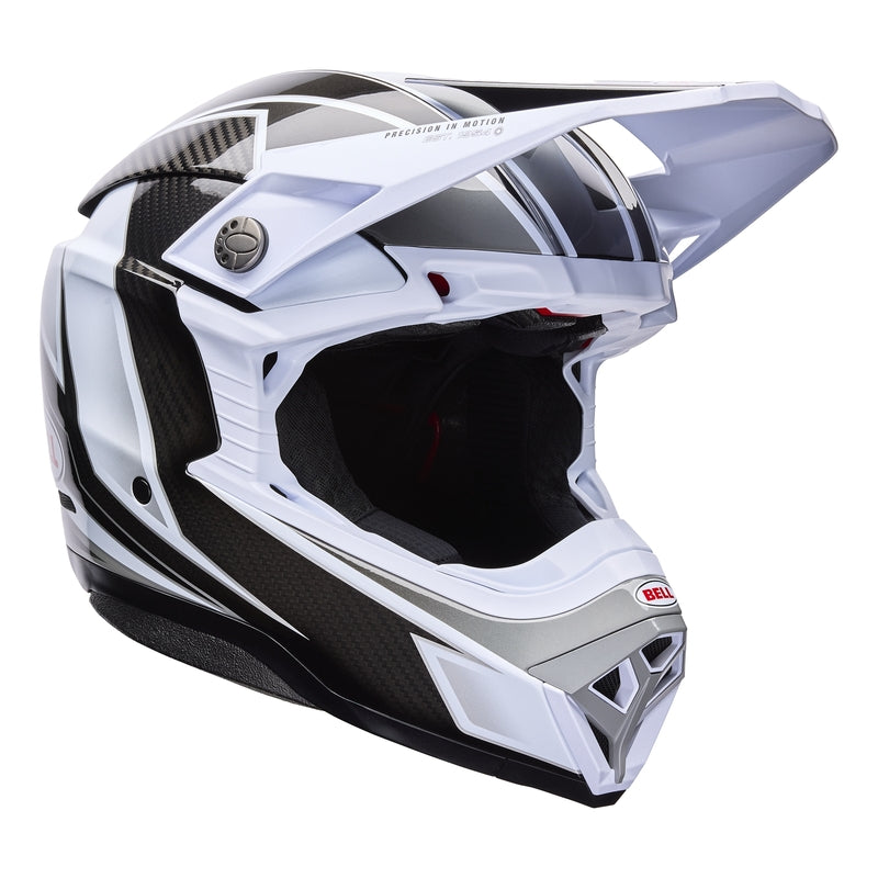 BELL Moto-10 Spherical Helmet - Grid White/Blue