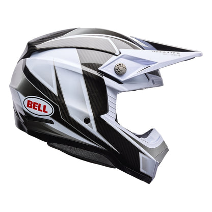 BELL Moto-10 Spherical Helmet - Grid White/Blue
