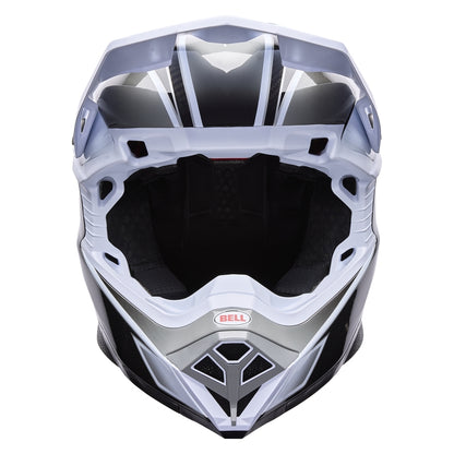BELL Moto-10 Spherical Helmet - Grid White/Blue