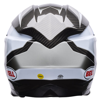 BELL Moto-10 Spherical Helmet - Grid White/Blue
