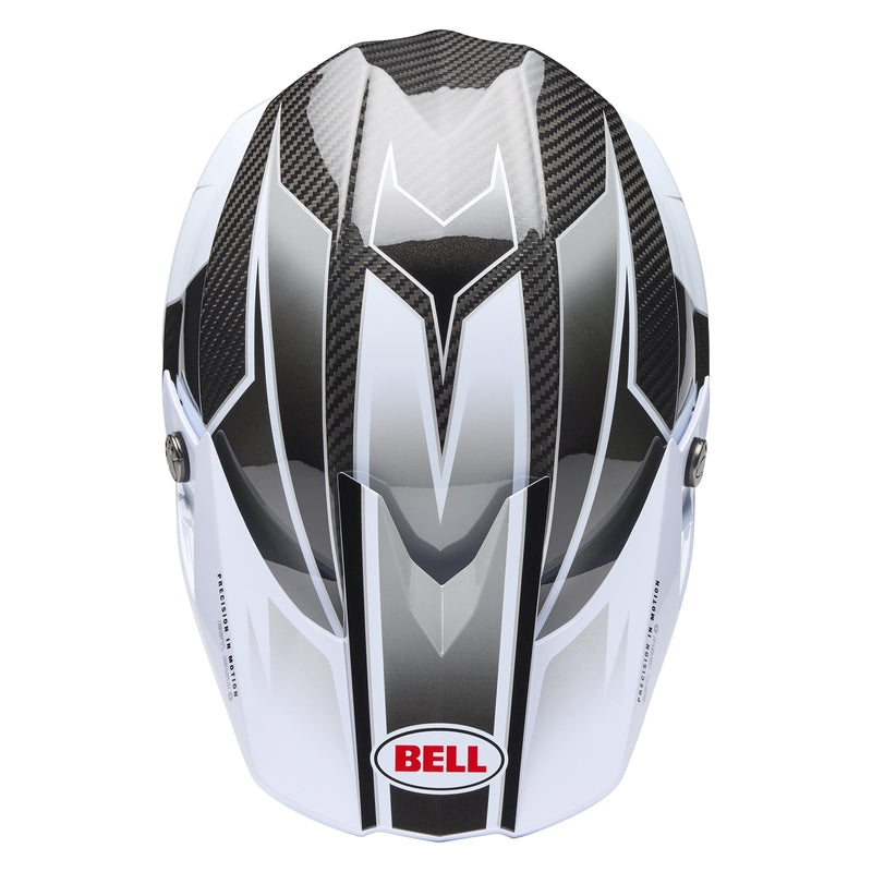 BELL Moto-10 Spherical Helmet - Grid White/Blue