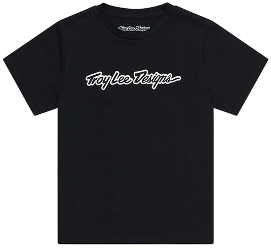 TROY LEE DESIGNS Signature Kindermaat T-Shirt - Zwart