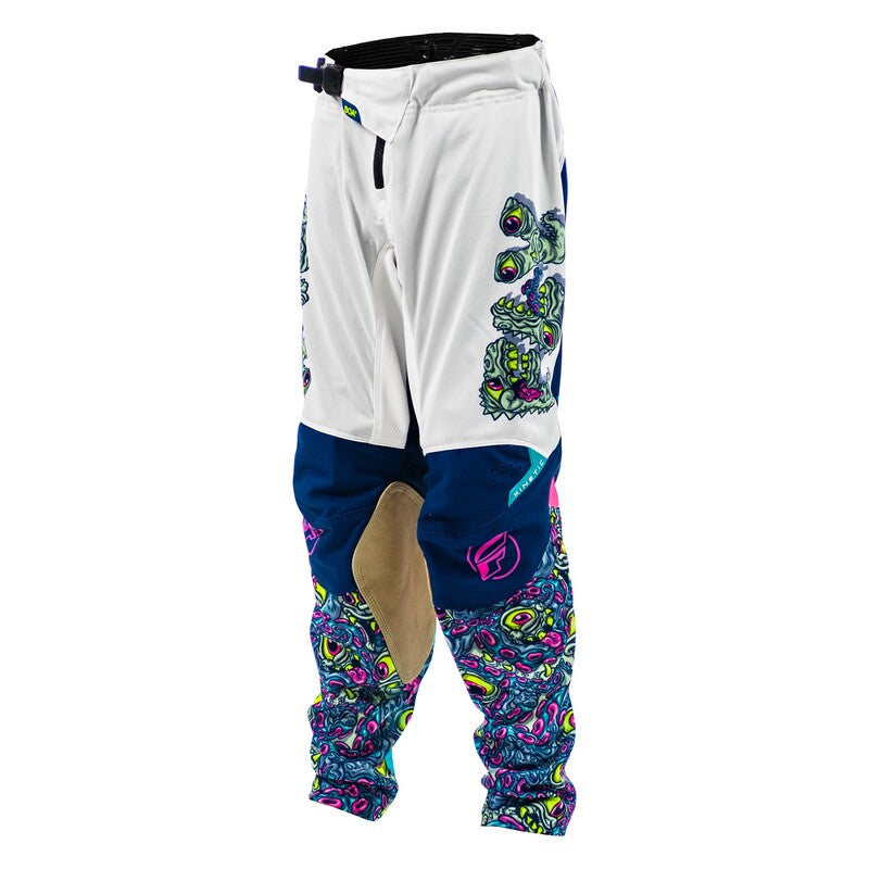 FLY RACING Kinetic Mesh Mutant Youth Kindermaat Jersey – Wit / Blauw / Multi