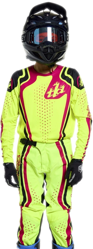 TROY LEE DESIGNS GP Pro Youth Pants - Roller Flo Yellow/Fuschia