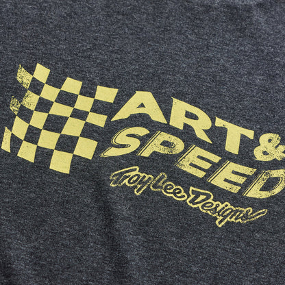 TROY LEE DESIGNS Finish Line T-Shirt - Black Heather