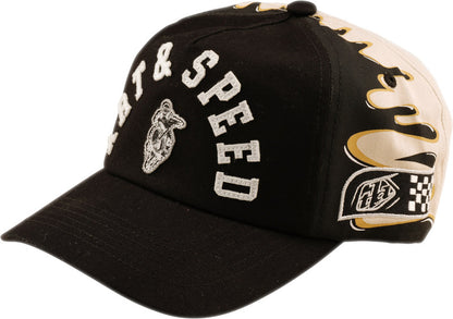 TROY LEE DESIGNS Curved Snapback Finish Line Hat - Coral/Blue
