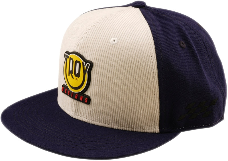 TROY LEE DESIGNS Flat Bill Snapback Happy Dayz Hat - Indigo/Pumice