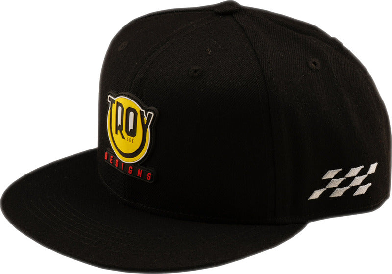 TROY LEE DESIGNS Flat Bill Snapback Happy Dayz Hat - Indigo/Pumice