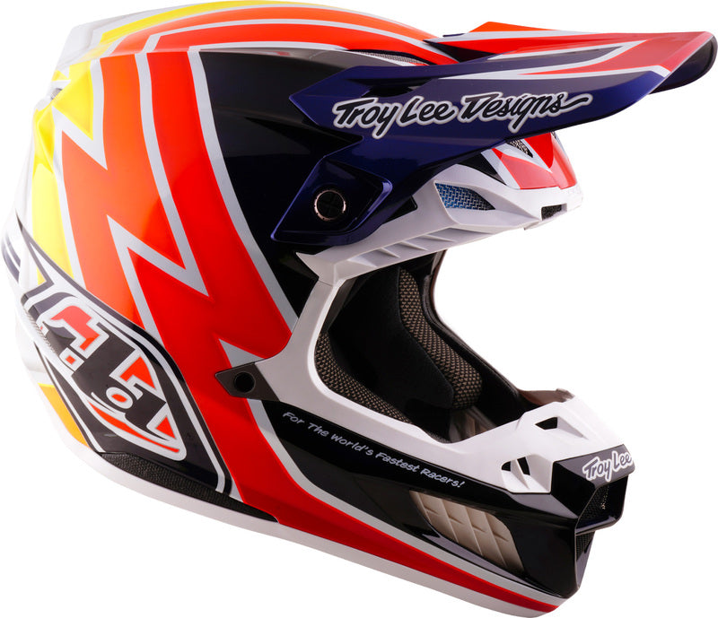 TROY LEE DESIGNS SE5 Carbon Mips Helmet Boltz - Navy/White