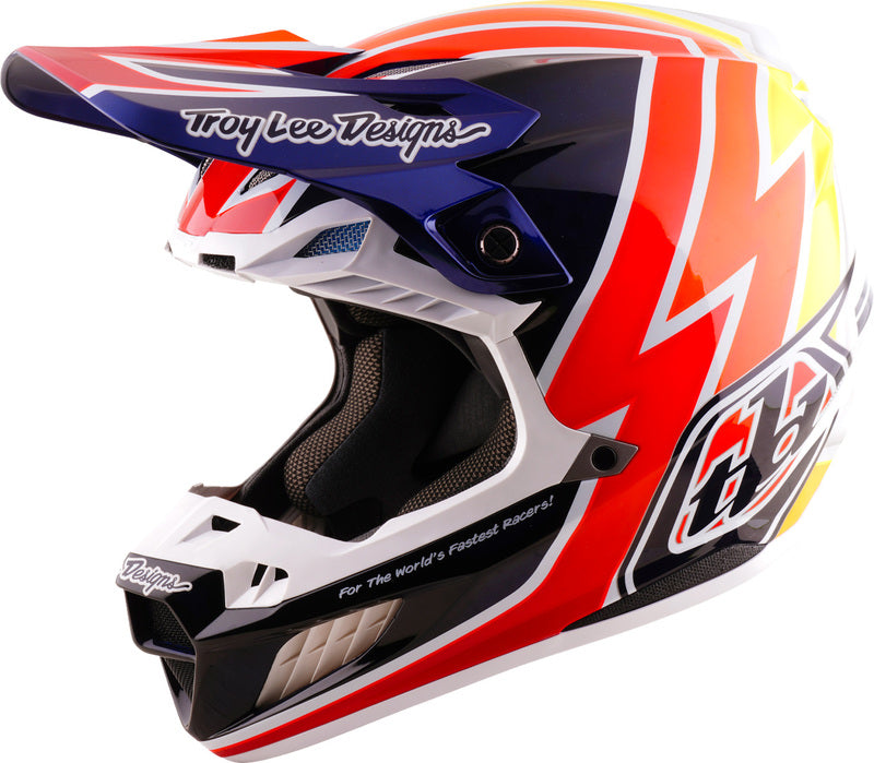 TROY LEE DESIGNS SE5 Carbon Mips Helmet Boltz - Navy/White