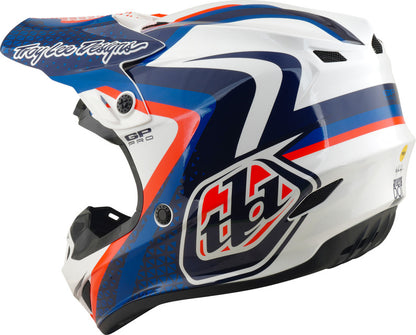 TROY LEE DESIGNS GP Pro Mips Helmet Slides - White/Blue