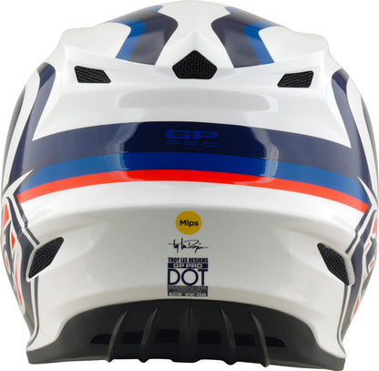 TROY LEE DESIGNS GP Pro Mips Helmet Slides - White/Blue