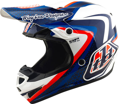 TROY LEE DESIGNS GP Pro Mips Helmet Slides - White/Blue
