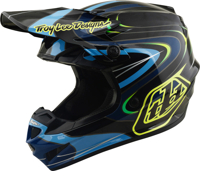 TROY LEE DESIGNS GP Pro Mips Youth Helmet Pulse - Black/Flo Yellow