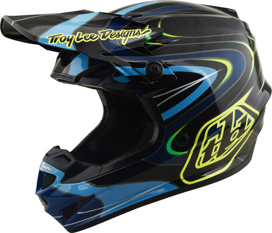 TROY LEE DESIGNS GP Pro Mips Youth Helmet Pulse - Black/Flo Yellow