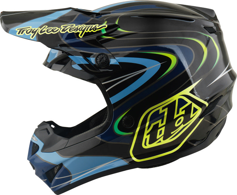 TROY LEE DESIGNS GP Pro Mips Youth Helmet Pulse - Black/Flo Yellow