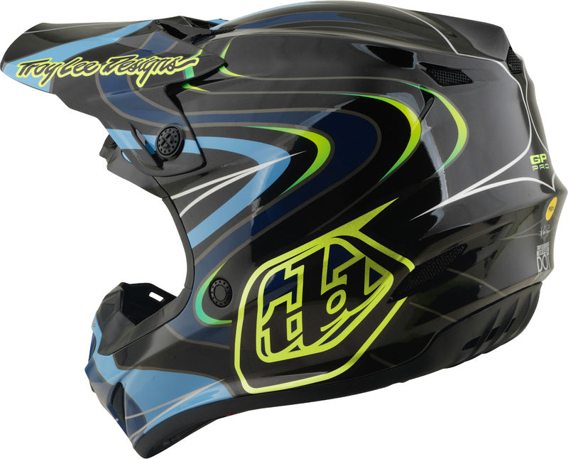 TROY LEE DESIGNS GP Pro Mips Youth Helmet Pulse - Black/Flo Yellow