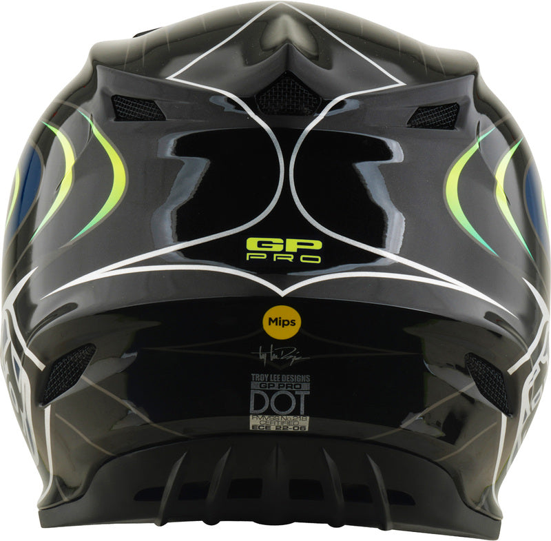 TROY LEE DESIGNS GP Pro Mips Youth Helmet Pulse - Black/Flo Yellow