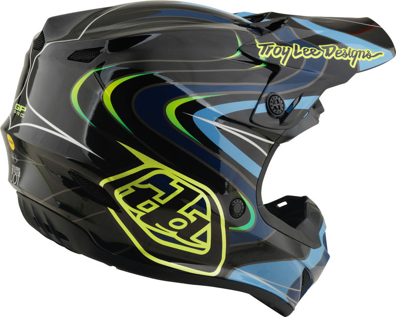 TROY LEE DESIGNS GP Pro Mips Youth Helmet Pulse - Black/Flo Yellow