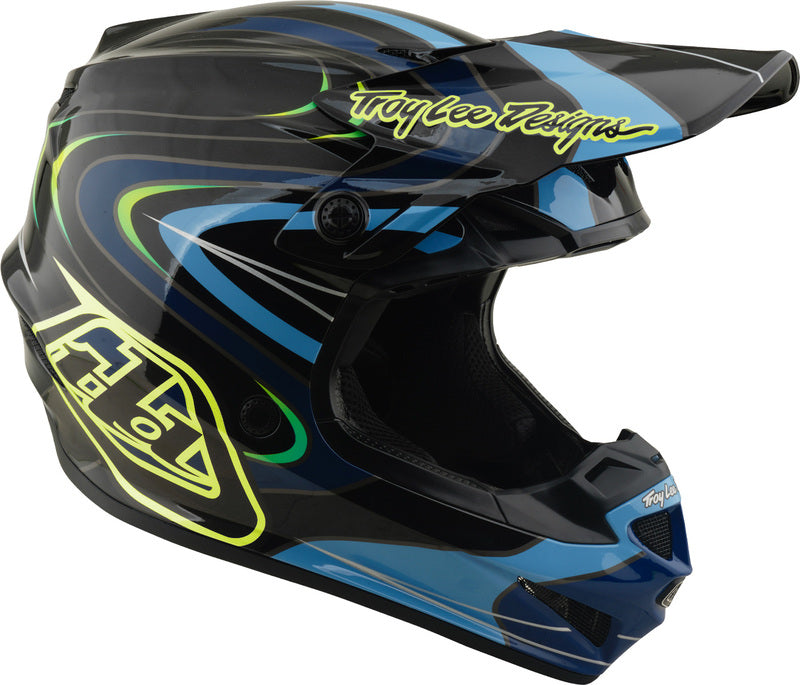 TROY LEE DESIGNS GP Pro Mips Youth Helmet Pulse - Black/Flo Yellow