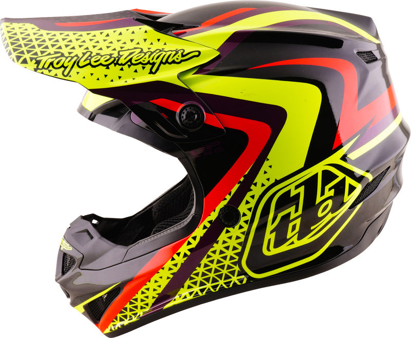 TROY LEE DESIGNS GP Pro Mips Youth Helmet Slides - Black/Yellow