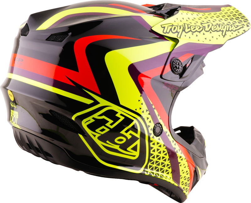 TROY LEE DESIGNS GP Pro Mips Youth Helmet Slides - Black/Yellow
