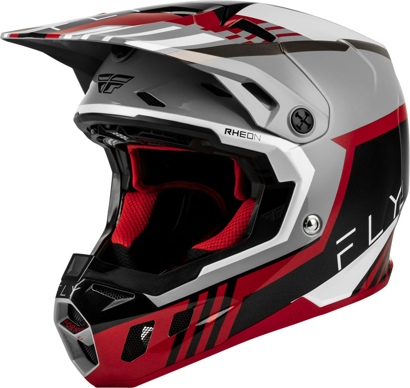 FLY RACING Formula CC Strike Helm – Grijs/Rood/Zwart/Wit