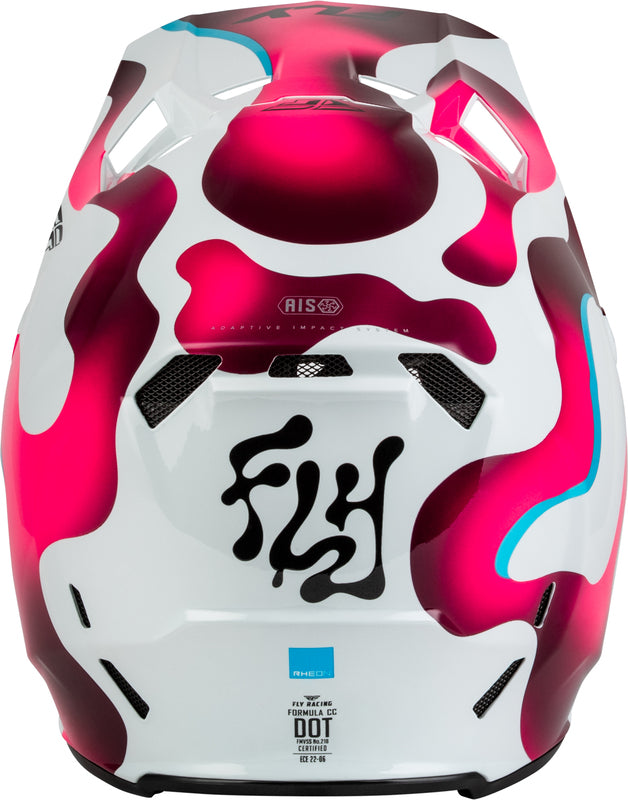 FLY RACING Formula CC Vibe Helm – Wit/Roze/Blauw