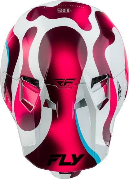 FLY RACING Formula CC Vibe Helm – Wit/Roze/Blauw