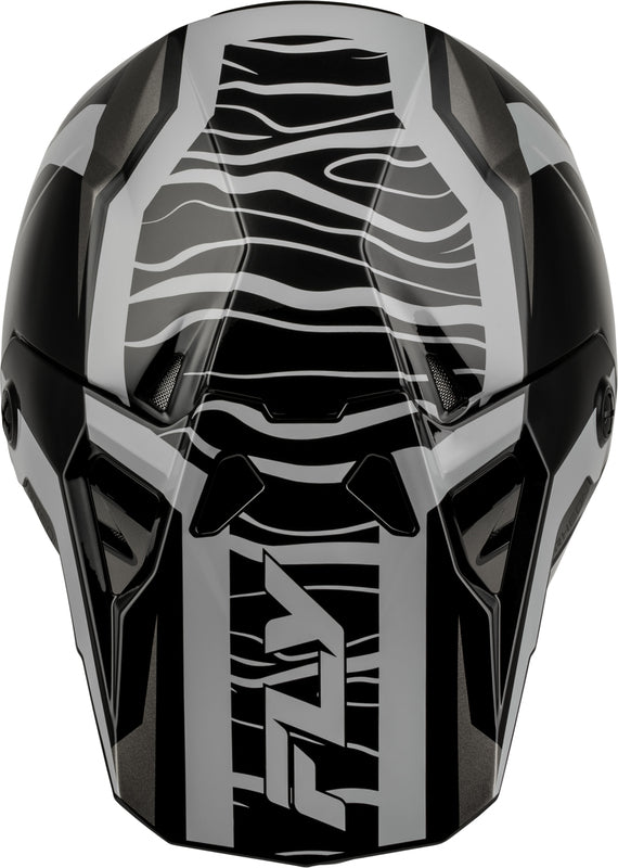 FLY RACING Formula CP Charge Helm – Zwart/Grijs/Light Grey