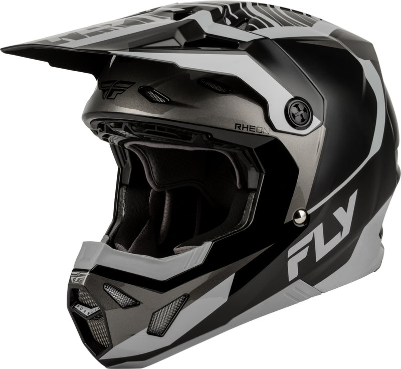 FLY RACING Formula CP Charge Helm – Zwart/Grijs/Light Grey