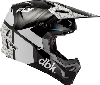 FLY RACING Formula CP DBK Helm – Zwart/Wit/Grijs
