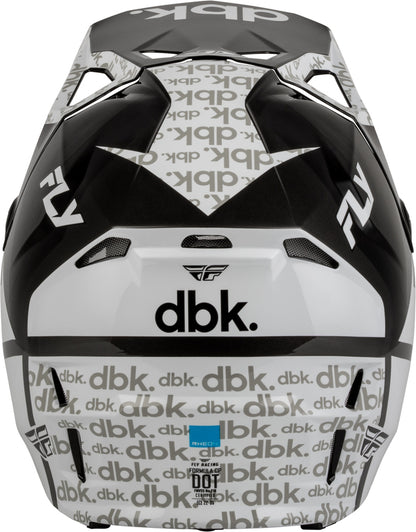 FLY RACING Formula CP DBK Helm – Zwart/Wit/Grijs