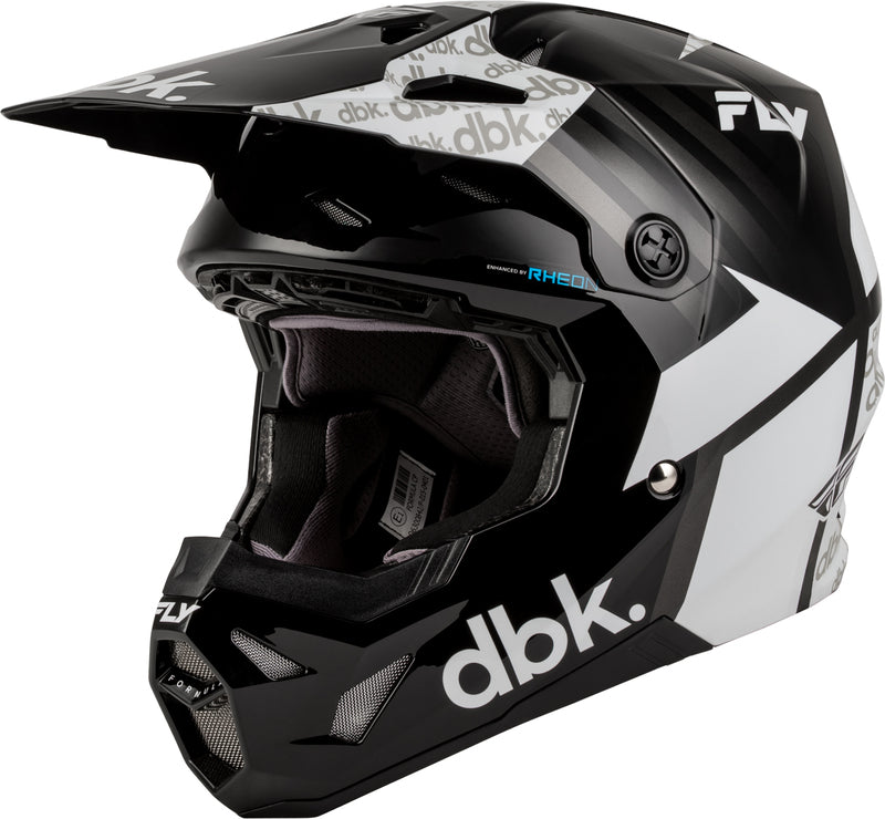 FLY RACING Formula CP DBK Helm – Zwart/Wit/Grijs