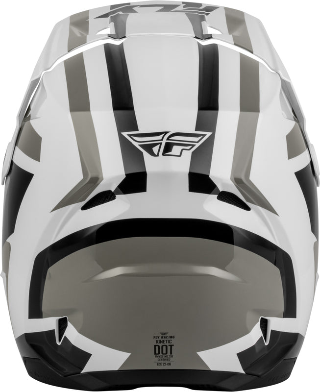 FLY RACING Kinetic Sync Helm – Wit/Zwart/Grijs