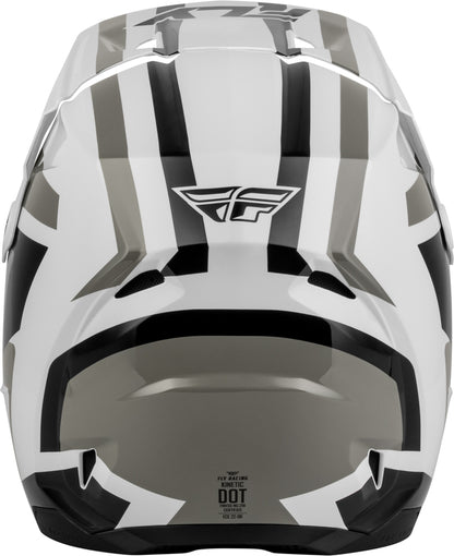 FLY RACING Kinetic Sync Helm – Wit/Zwart/Grijs