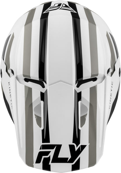 FLY RACING Kinetic Sync Helm – Wit/Zwart/Grijs
