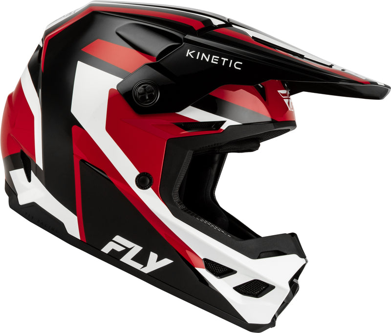 FLY RACING Kinetic Sync Helm – Wit/Zwart/Grijs