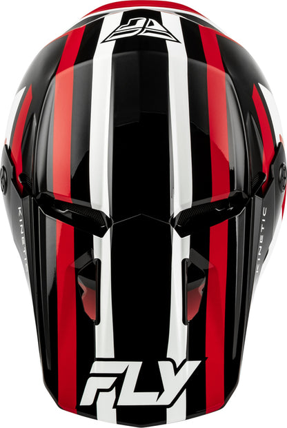 FLY RACING Kinetic Sync Helm – Wit/Zwart/Grijs