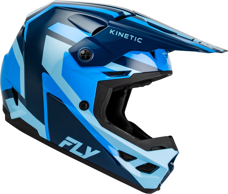 FLY RACING Kinetic Sync Helm – Wit/Zwart/Grijs