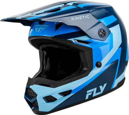 FLY RACING Kinetic Sync Helm – Wit/Zwart/Grijs