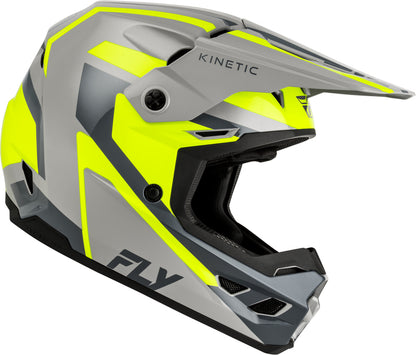 FLY RACING Kinetic Sync Helm – Wit/Zwart/Grijs