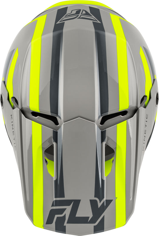 FLY RACING Kinetic Sync Helm – Wit/Zwart/Grijs