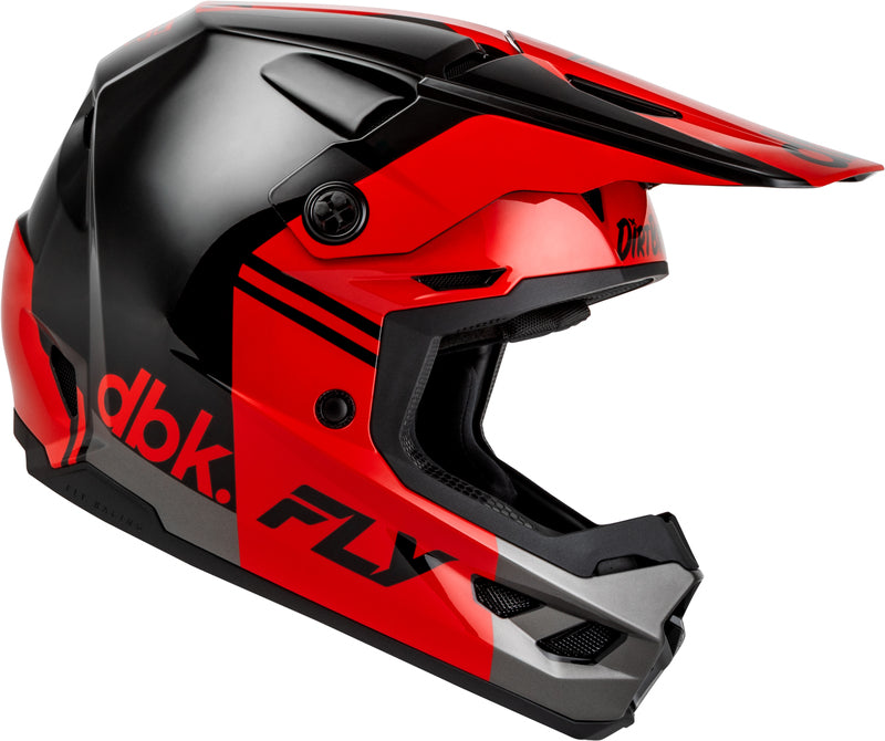 FLY RACING Kinetic DBK 27 Helm – Zwart/Rood/Grijs