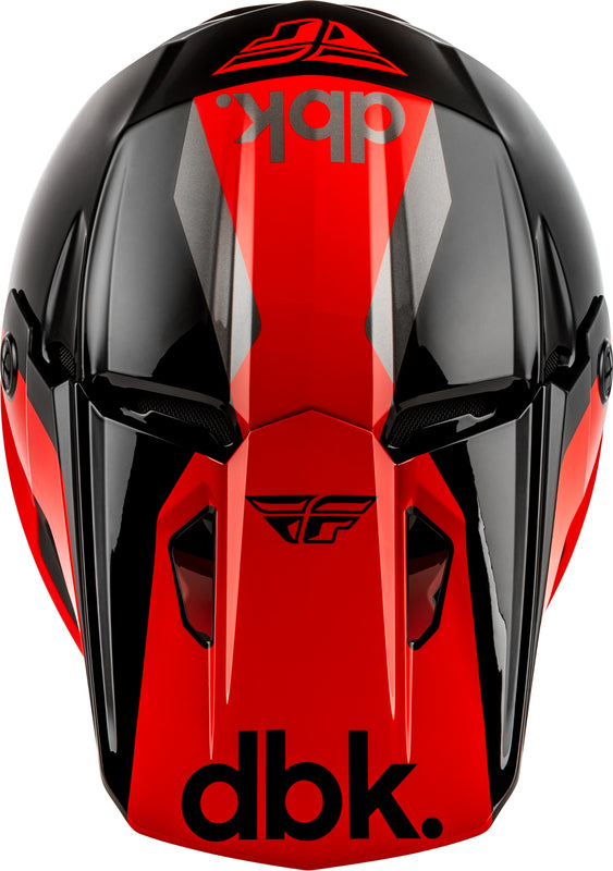 FLY RACING Kinetic DBK 27 Helm – Zwart/Rood/Grijs